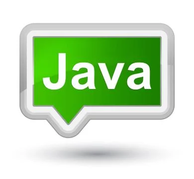 Java prime green banner button Stock Illustration