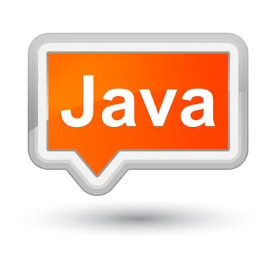 Java prime orange banner button Stock Illustration