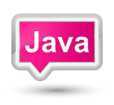 Java prime pink banner button Stock Illustration