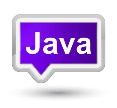 Java prime purple banner button Stock Illustration