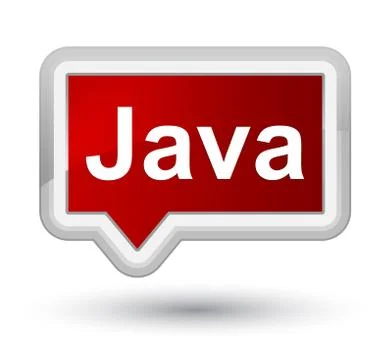 Java prime red banner button Stock Illustration