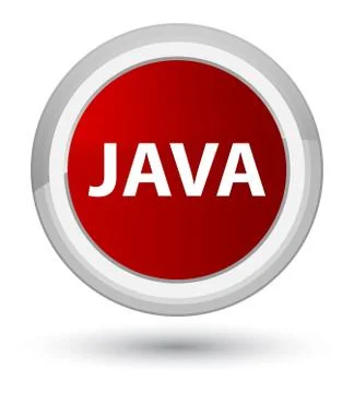 Java prime red round button Stock Illustration