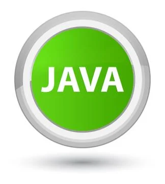 Java prime soft green round button 库存插图