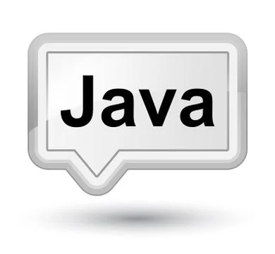 Java prime white banner button Stock Illustration
