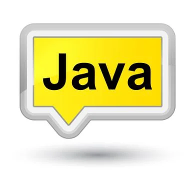 Java prime yellow banner button Stock Illustration