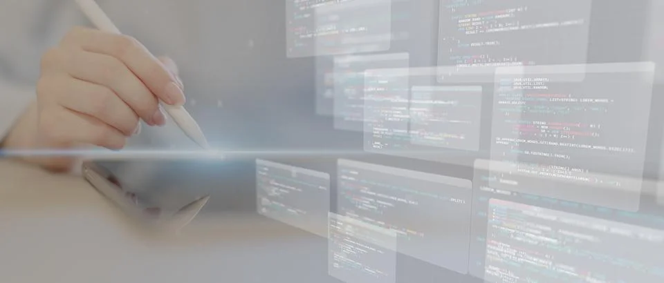 Java Programming Code for Software Development and Application Generation 스톡 사진