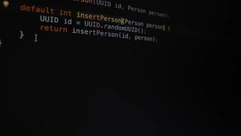 Java programming, programmer working on the program Stock Footage 142317674