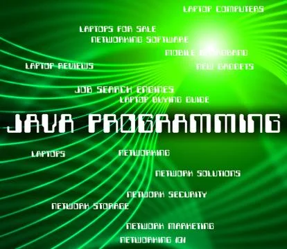 Java Programming Represents Software Design And Development Stock Illustration