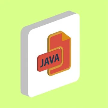JAVA programming Simple vector icon. Illustration symbol design template for  Stock Illustration