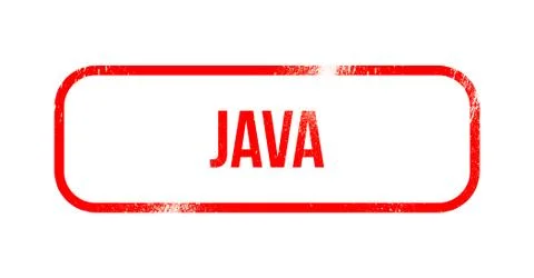 Java - red grunge rubber, stamp Stock Illustration