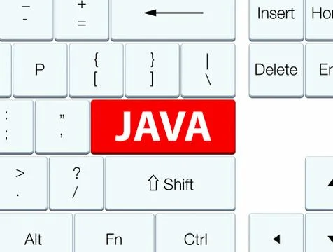 Java red keyboard button 库存插图