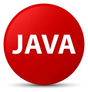 Java red round button 库存插图