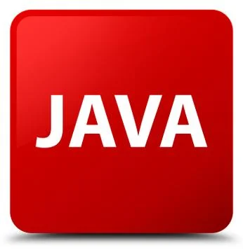 Java red square button Stock Illustration