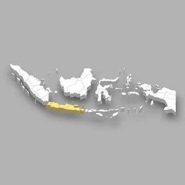 Java region location within Indonesia map Illustration