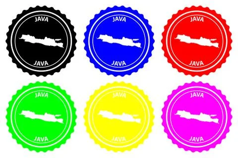 Java rubber stamp Illustrazione stock