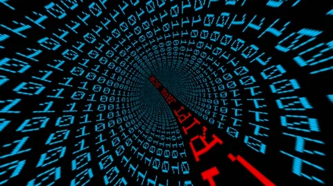 Java script data tunnel Stock Footage 60397525