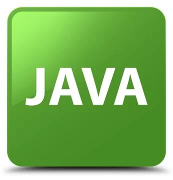 Java soft green square button 库存插图