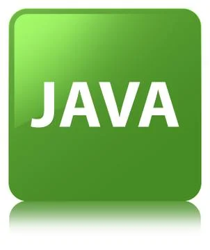 Java soft green square button Stock Illustration