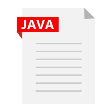 Java Source Code file icon. java extension file sign. flat style. Stock Illustration
