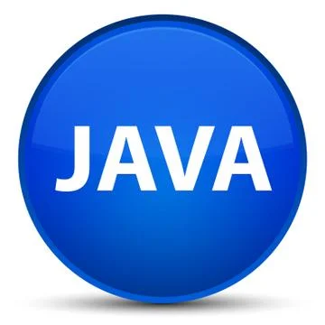 Java special blue round button Stock Illustration