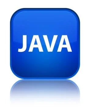 Java special blue square button Stock Illustration
