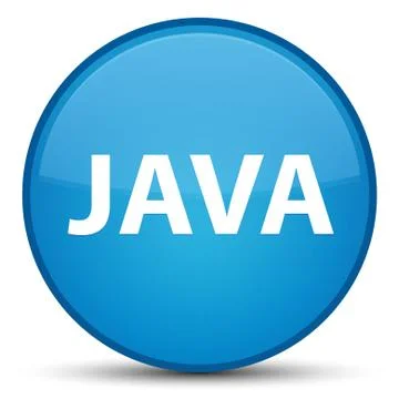 Java special cyan blue round button 库存插图