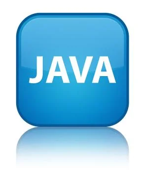 Java special cyan blue square button 库存插图