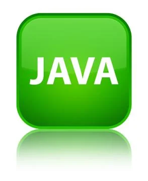 Java special green square button Stock Illustration