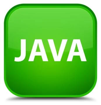 Java special green square button 库存插图