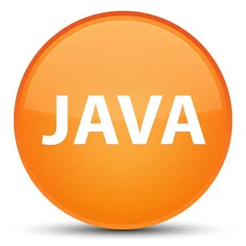 Java special orange round button Stockillustratie