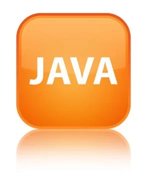 Java special orange square button Stock Illustration