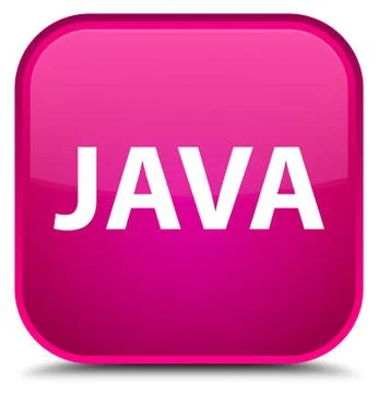 Java special pink square button Stock Illustration