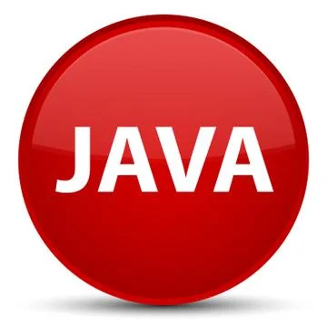 Java special red round button Stock Illustration