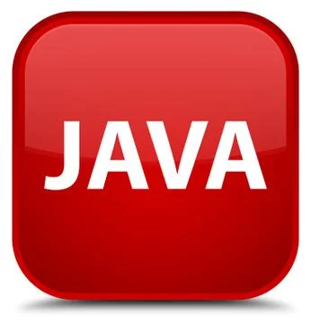 Java special red square button Stock Illustration