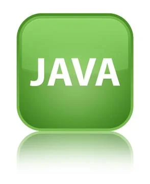Java special soft green square button 库存插图