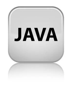 Java special white square button Stockillustratie