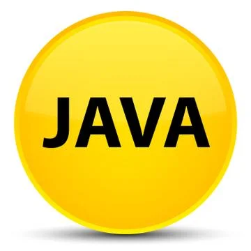Java special yellow round button Stock Illustration