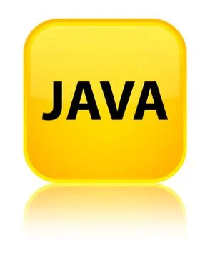 Java special yellow square button Stock Illustration