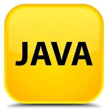 Java special yellow square button 库存插图