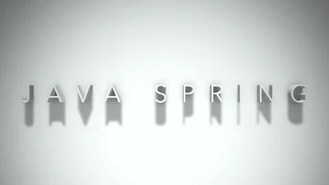 Java spring 3D title animation with shadows on a white background Stock Footage 297020717