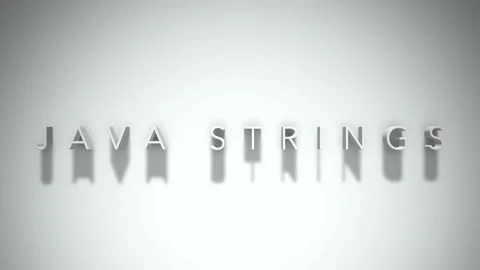 Java strings 3D title animation white text on a white background Stock Footage 299369004
