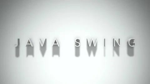 Java swing 3D title animation with shadows on a white background Stock Footage 297020740