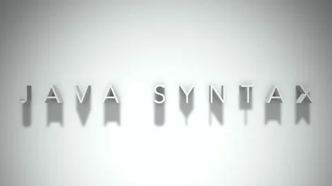 Java syntax 3D title animation with shadows on a white background Stock Footage 297020748