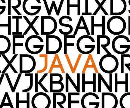 Java in text Stockillustratie