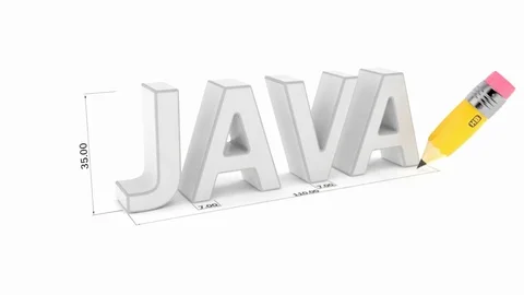 Java text with pencil Stock Footage 75312528