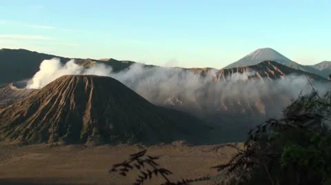 Java volcano.  Bromo Stock Footage 10834727