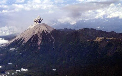 Java Volcano Eruption - Oct 2003 Foto stock