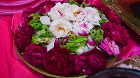 Java wedding ritual flower Stock Footage 120913453