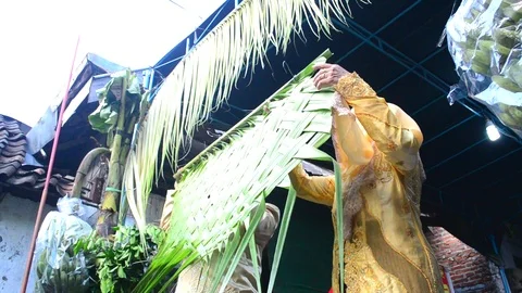 Java wedding ritual Stock Footage 120912808