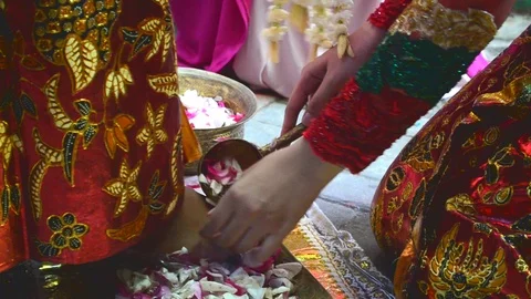 Java wedding ritual traditional Stock Footage 120903851